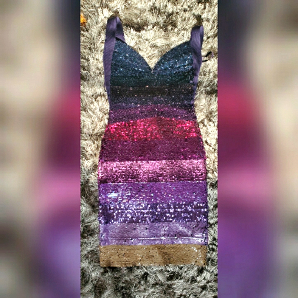 Herve Leger Sequin Bandage Dress XXS